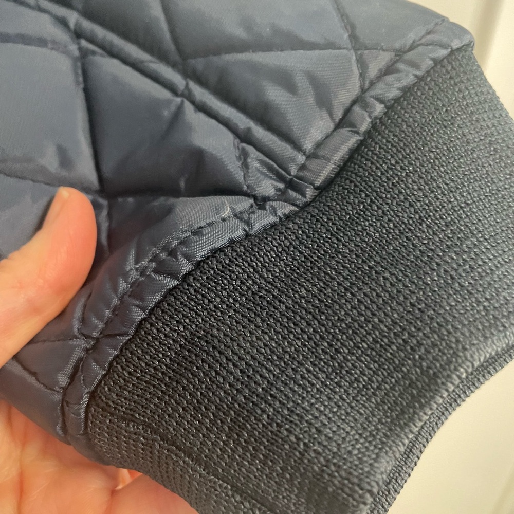 Men’s  Quilted Navy Bomber Jacket Medium - Picture 8 of 13